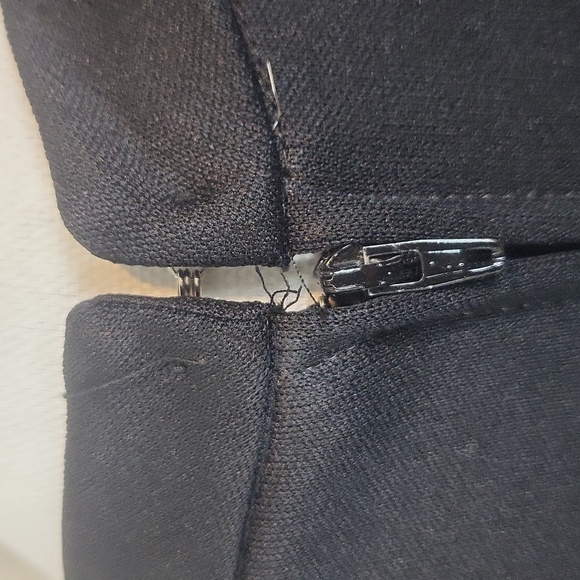 Vtg 70s-80s MISS-TIQUE Black V-neck Long Sleeve Witchycore Adam's Family Maxi - Picture 8 of 13